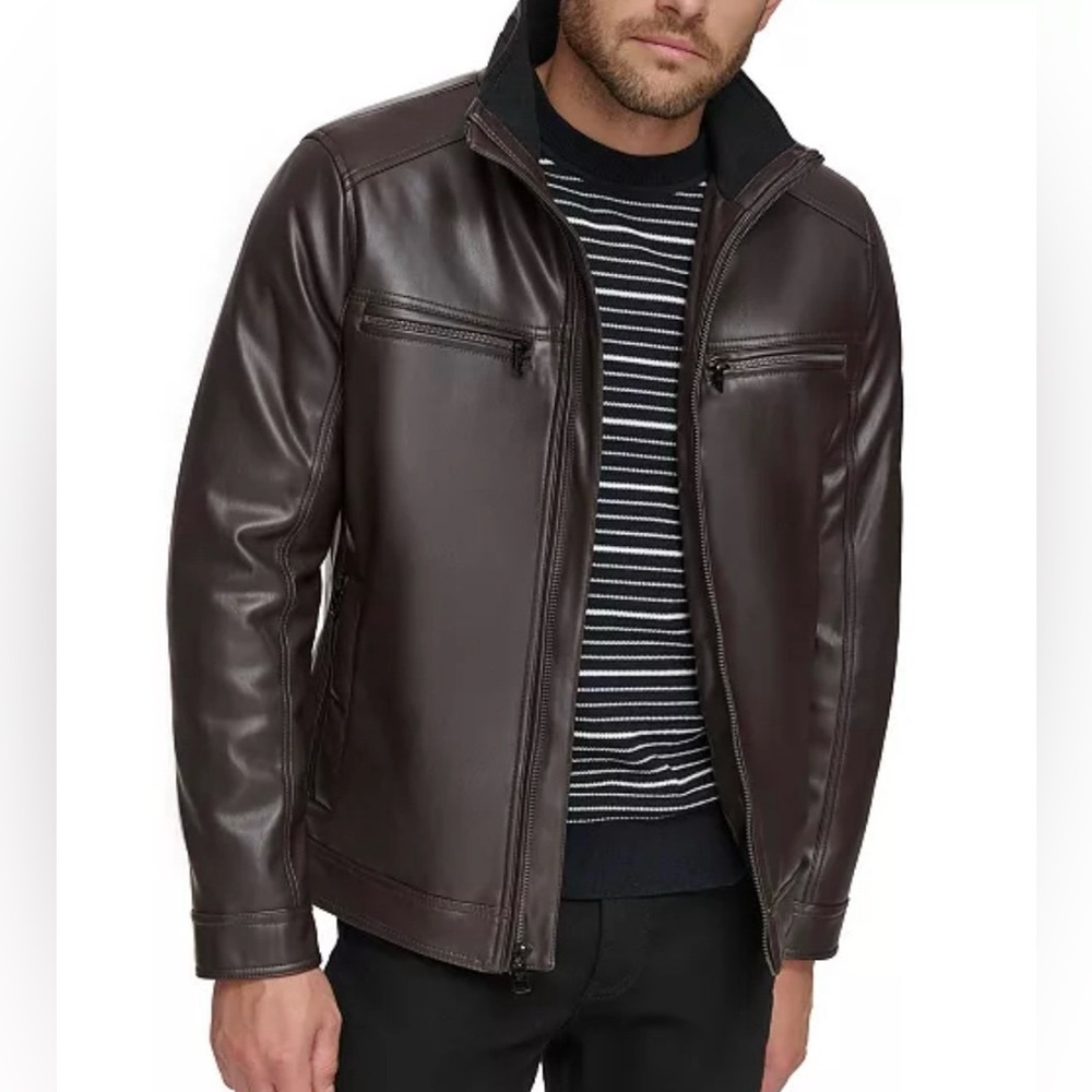 Calvin Klein Brown Lightweight Shirt Jacket - Picture 1 of 8